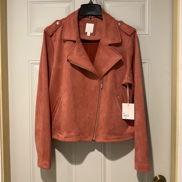 LC Lauren Conrad Jackets & Blazers - LC Lauren Conrad Suede Moto Jacket Size XL